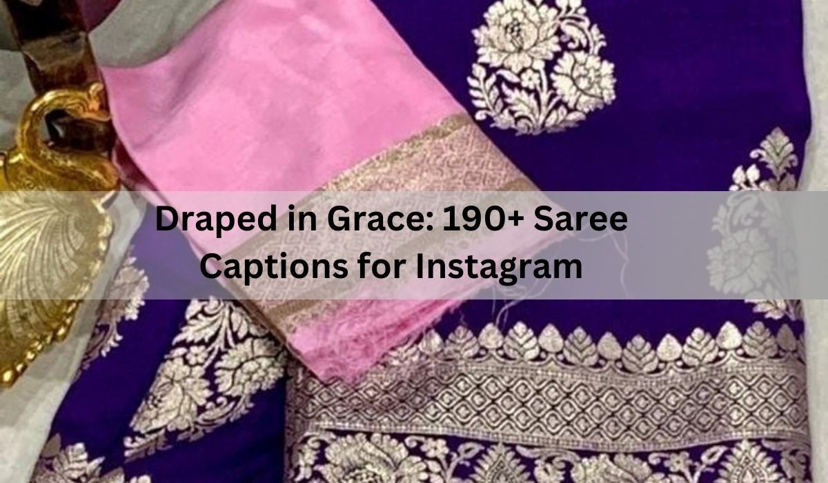 Draped in Grace: 190+ Saree Captions for Instagram